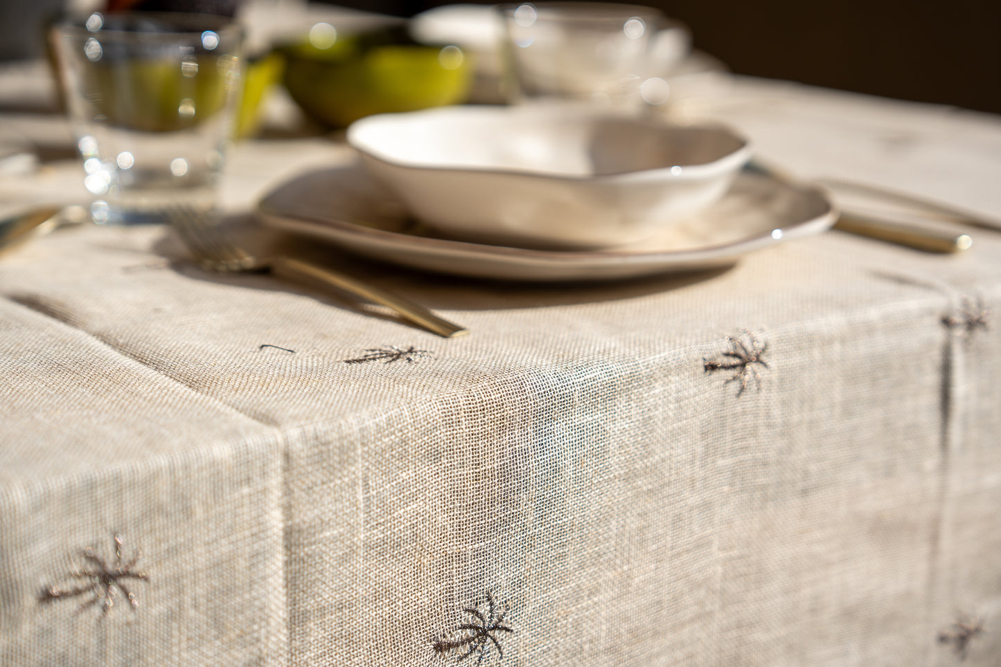 Bronze Palm Trees Tablecloth