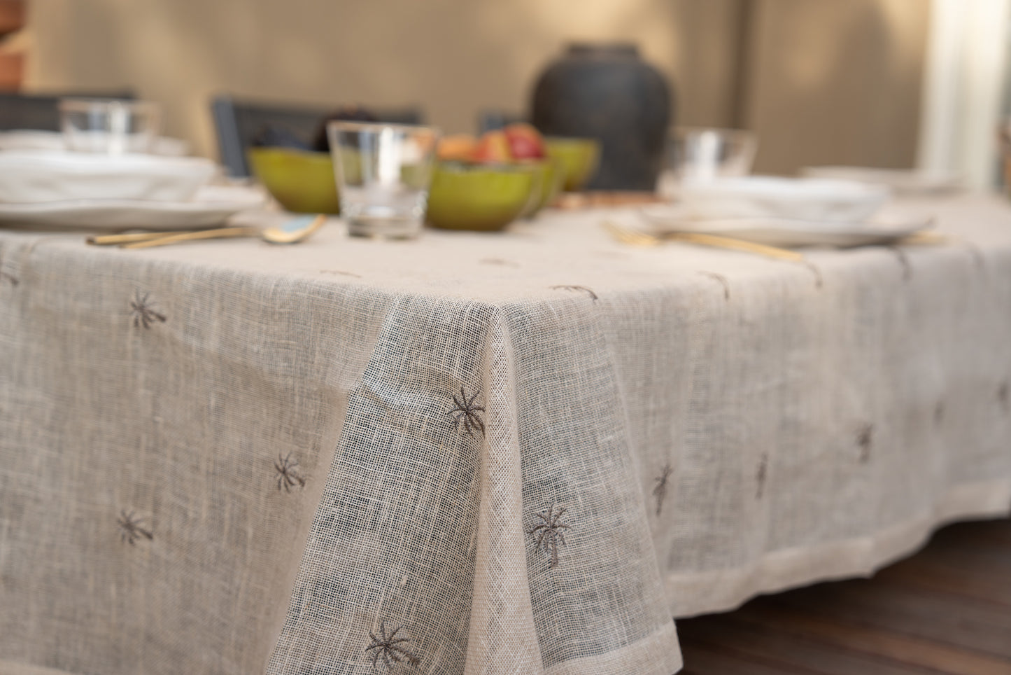 Bronze Palm Trees Tablecloth
